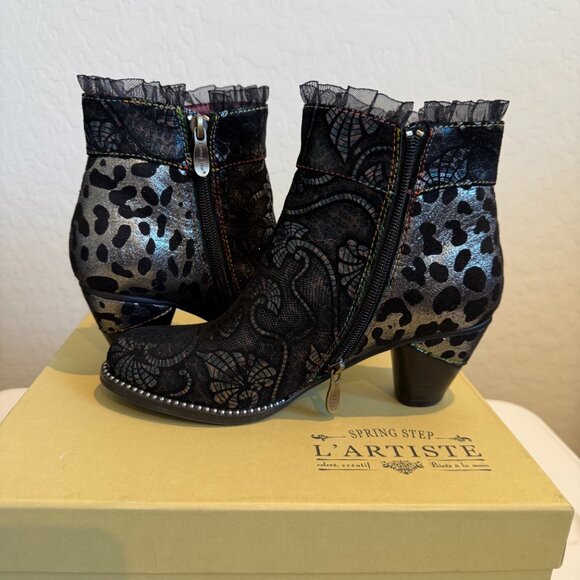 Women's L"ARTISTE Ankle Boots Size 37 (US 6.5) stunning - Picture 5 of 13